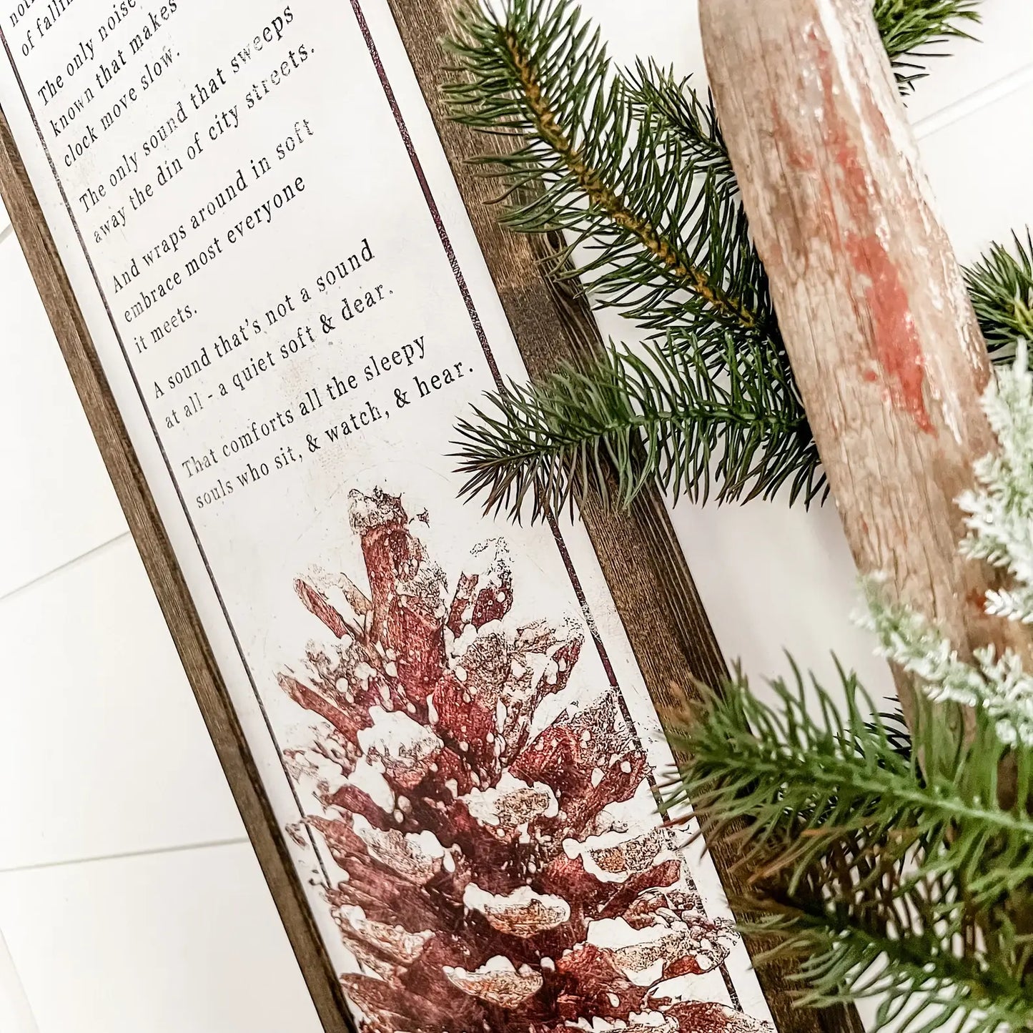 Falling Snow Winter Quote Sign