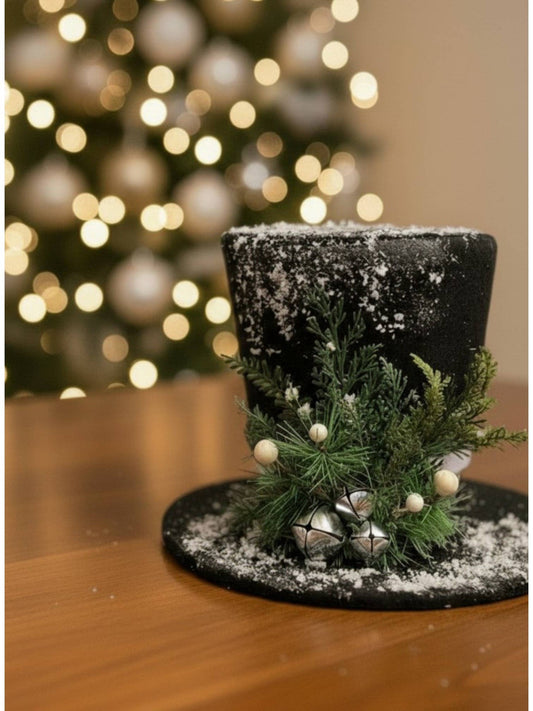 Black Top Hat Sitter 11in