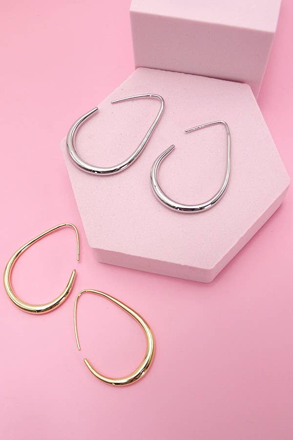 18K STAINLESS STEEL WATERPROOF TARNISH FREE HOOPS | 40E311: GOLD