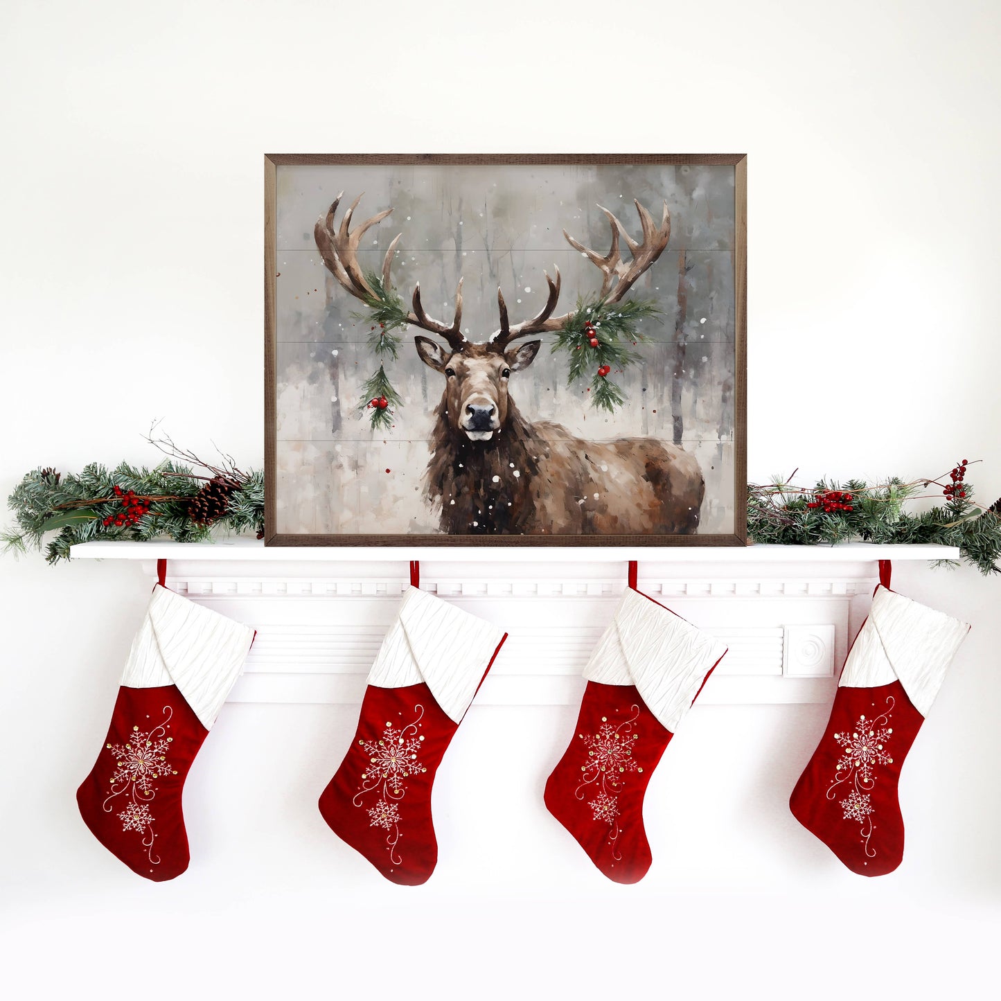 Holiday Caribou: 20 x 16 x 1.5