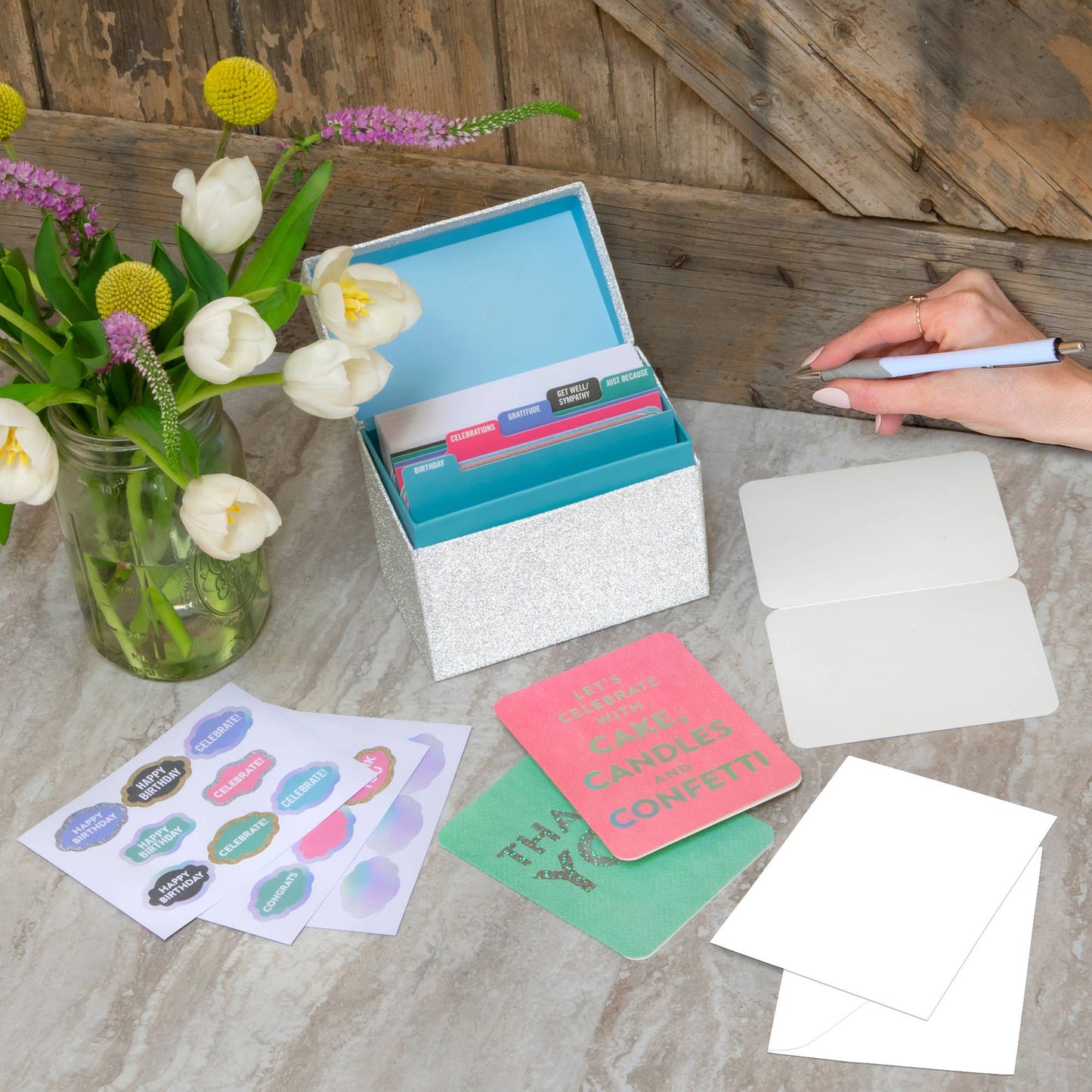 Card Assortment - Silver Glitter