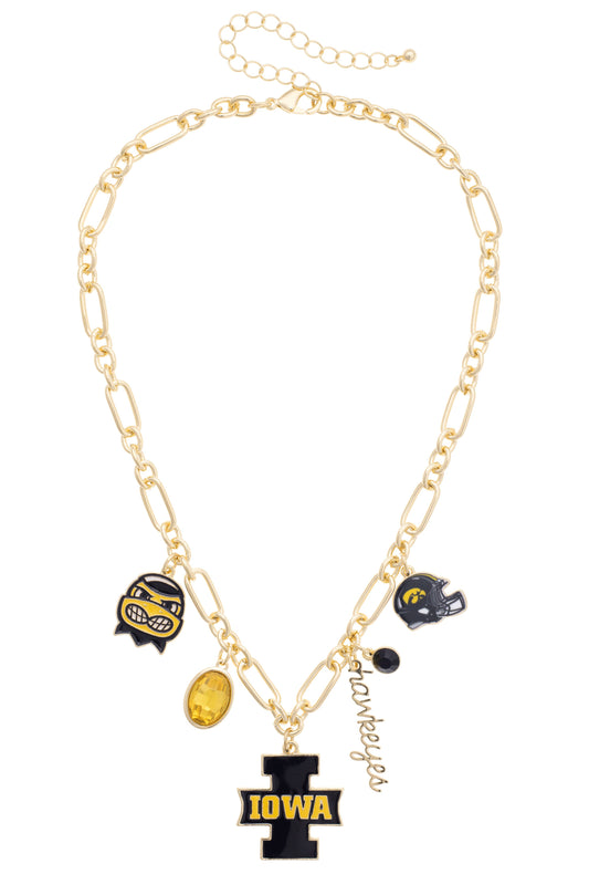 Iowa Hawkeyes Gameday Charm Necklace