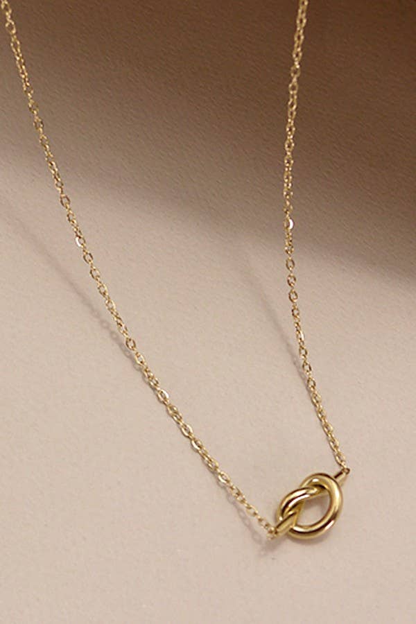 KNOTTED NECKLACE | 40NK337: Gold