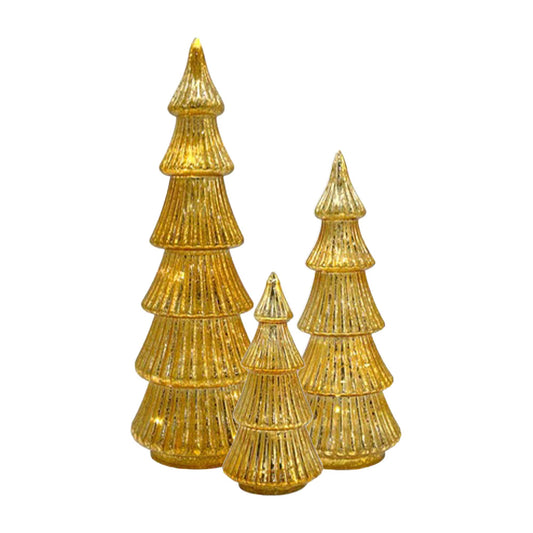 Battery-Operated Gold Trees