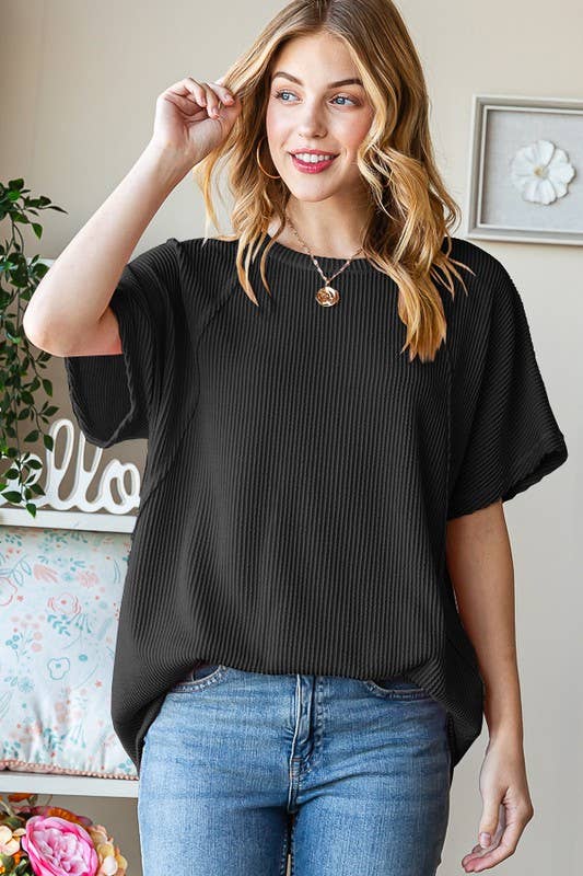 URBAN RIBBED TOP: LAVENDER