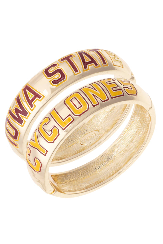 Iowa State Cyclones Polished Metal Hinge Bangle