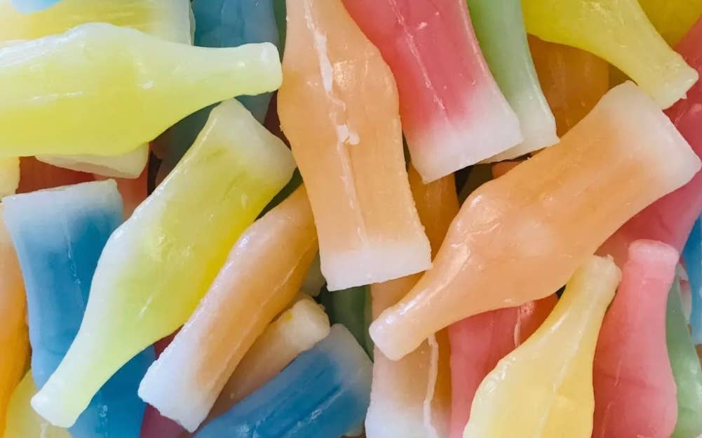 Nostalgic Old Fashioned Wax Bottle Variety 4 PK Display Tray