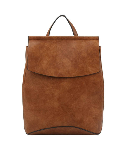 UNV0069 Flap Over Convertible Backpack: Brown