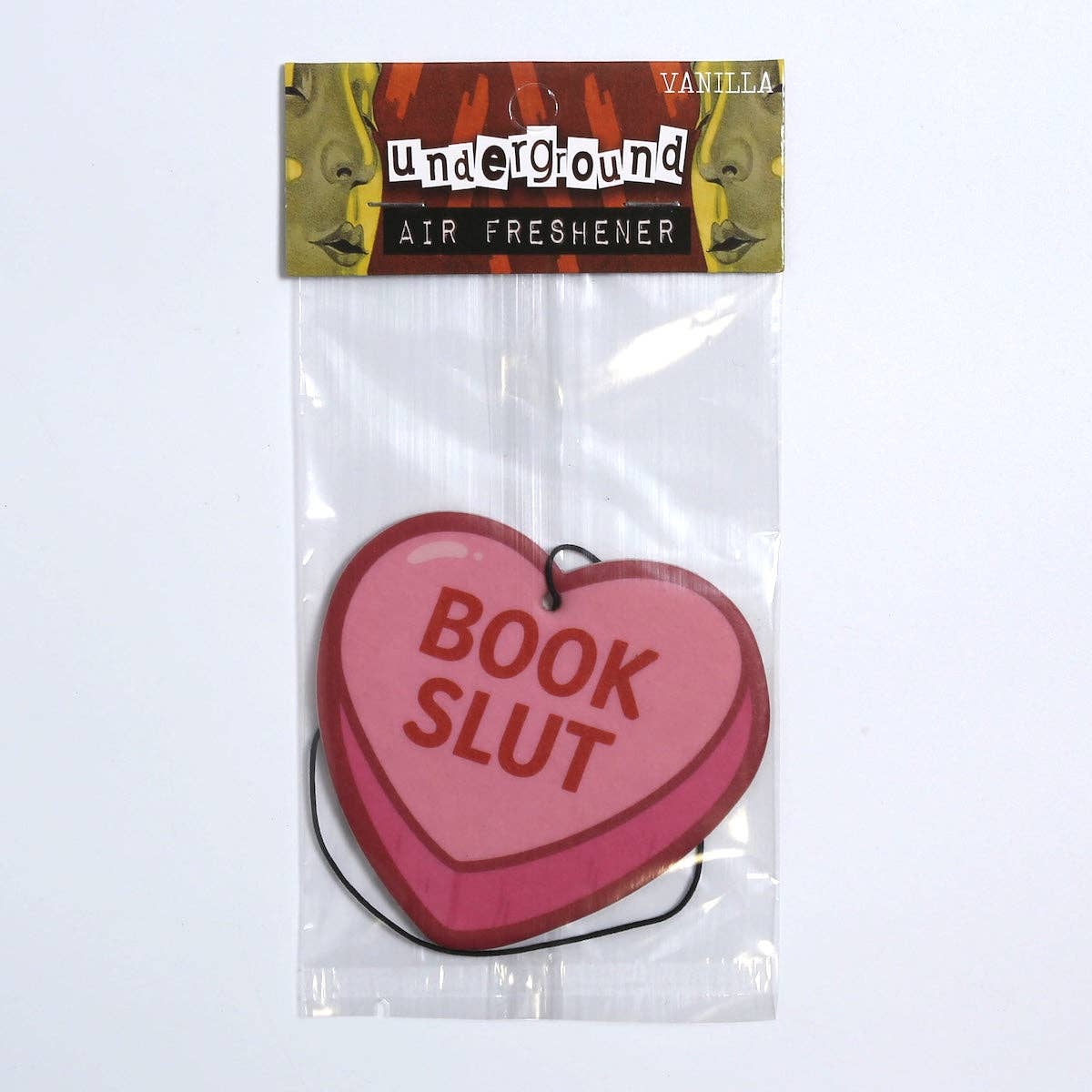 Book Slut Candy Heart Air Freshener