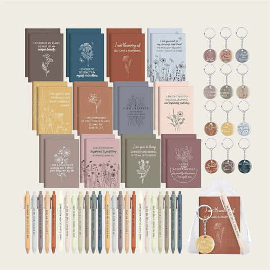 Christian Bible verse notebook pen and keychain sets