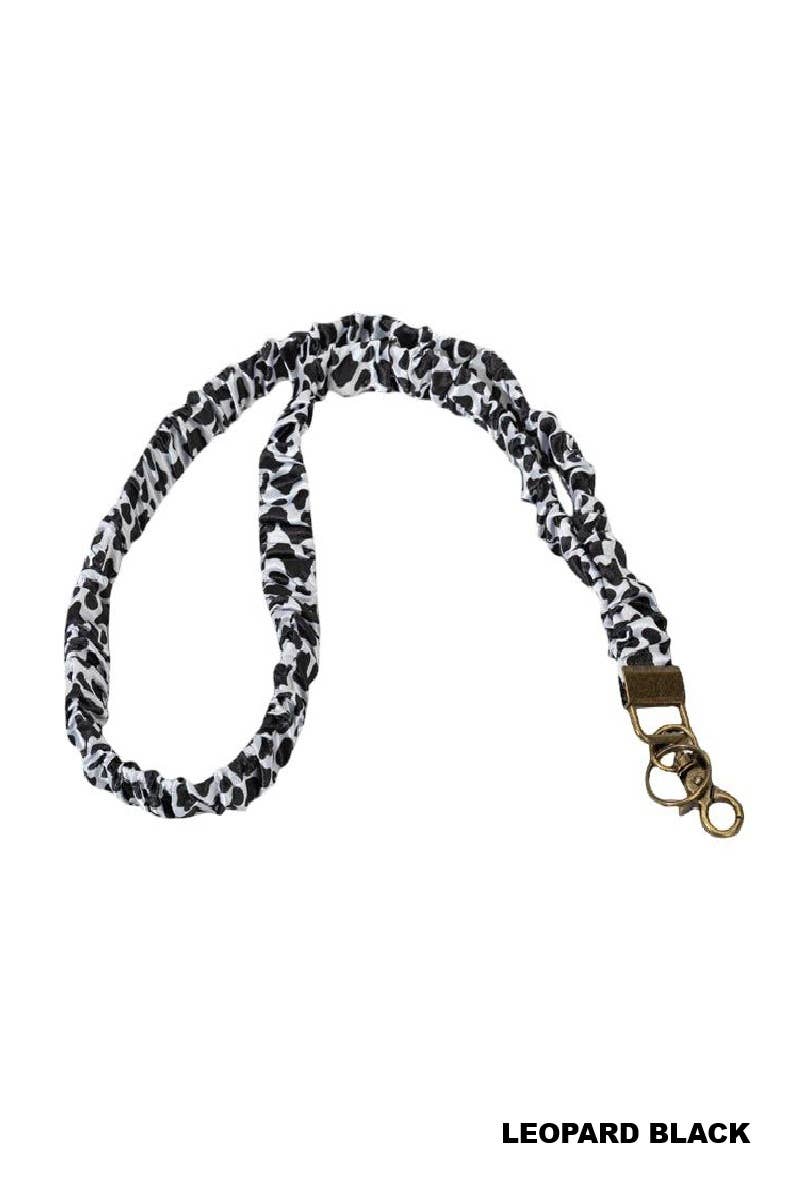 Trendy Scrunchie Lanyard: BLACK