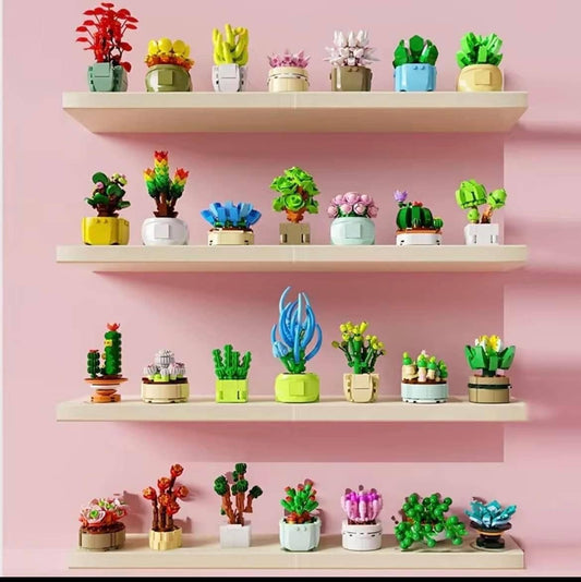 Building Block Succulent Toys, Legos, Plant, Gift