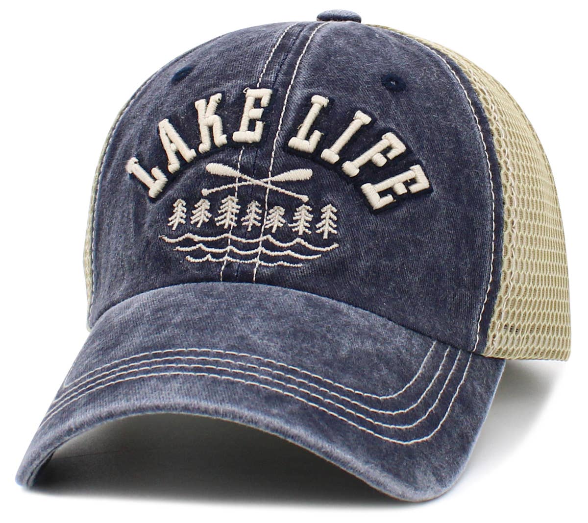 Lake Life Vintage Ballcap: BLUE