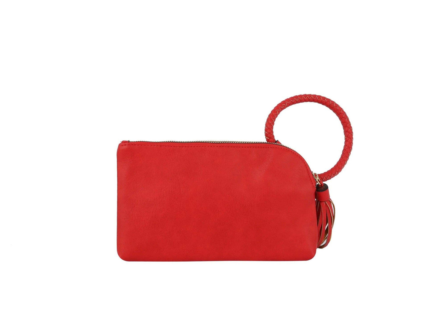 JYM0346 Soft Vegan Leather Wristlet/Clutch: Brown
