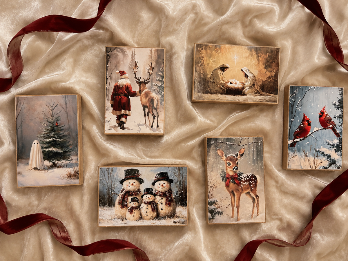 HMK799B Christmas Reindeer Block