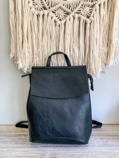 UNV0069 Flap Over Convertible Backpack: Brown