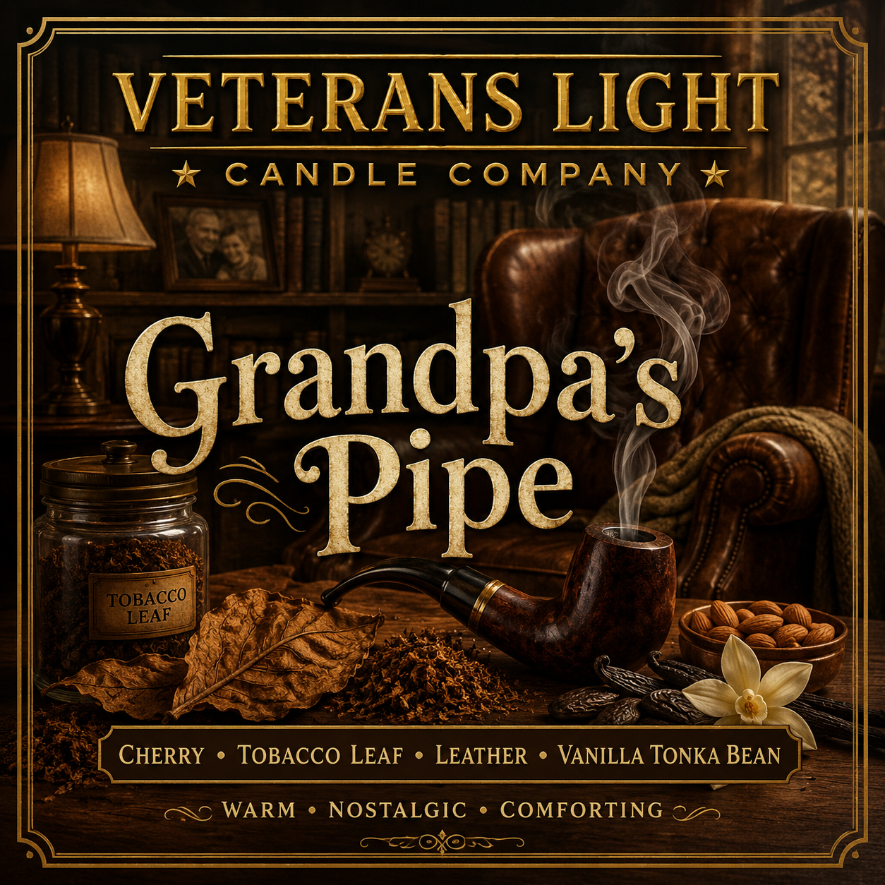 Grandpa's Pipe | Cherry, Tobacco Leaf, Leather & Tonka: 10 oz