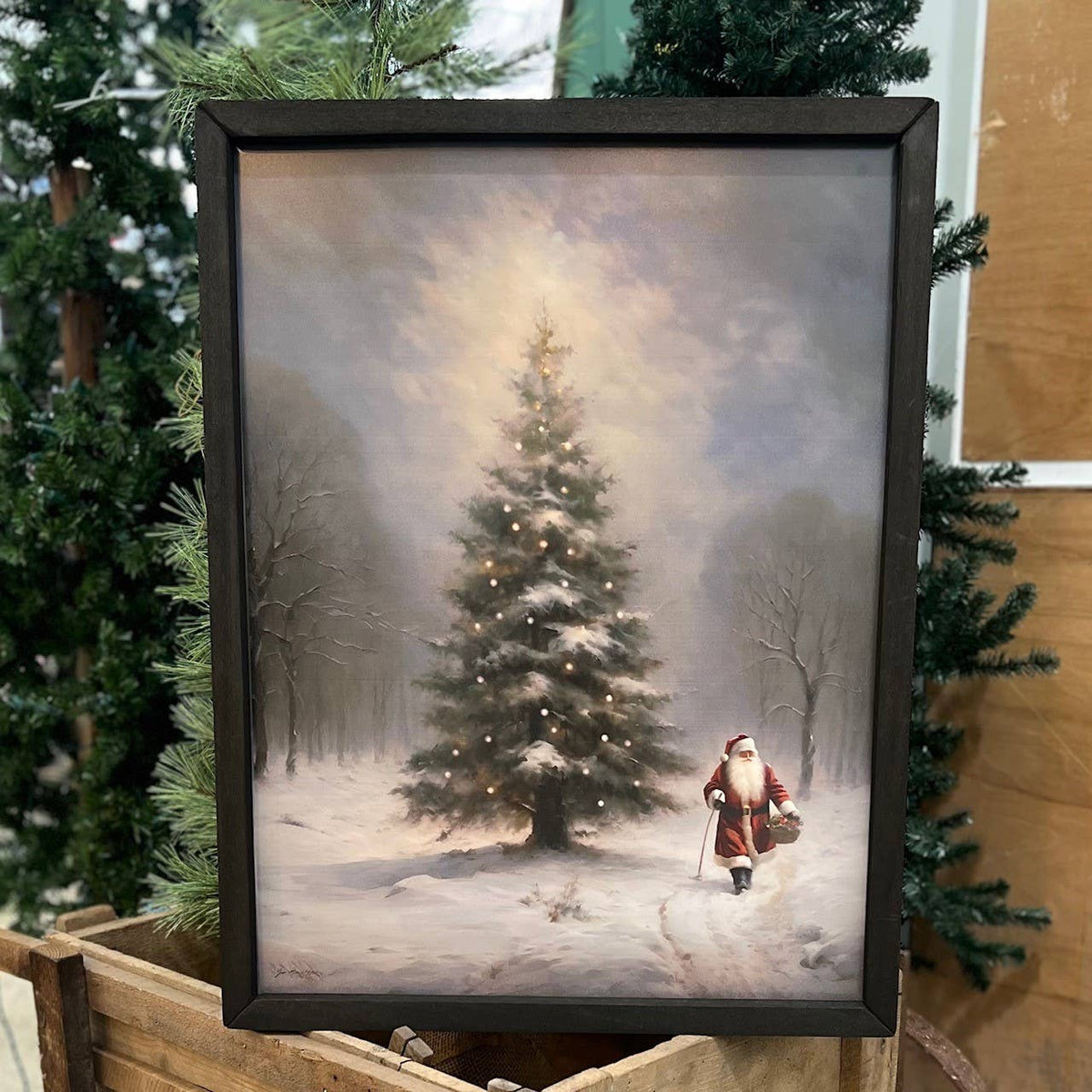 JO188 Santa's Arrival Box Frame: 12x16
