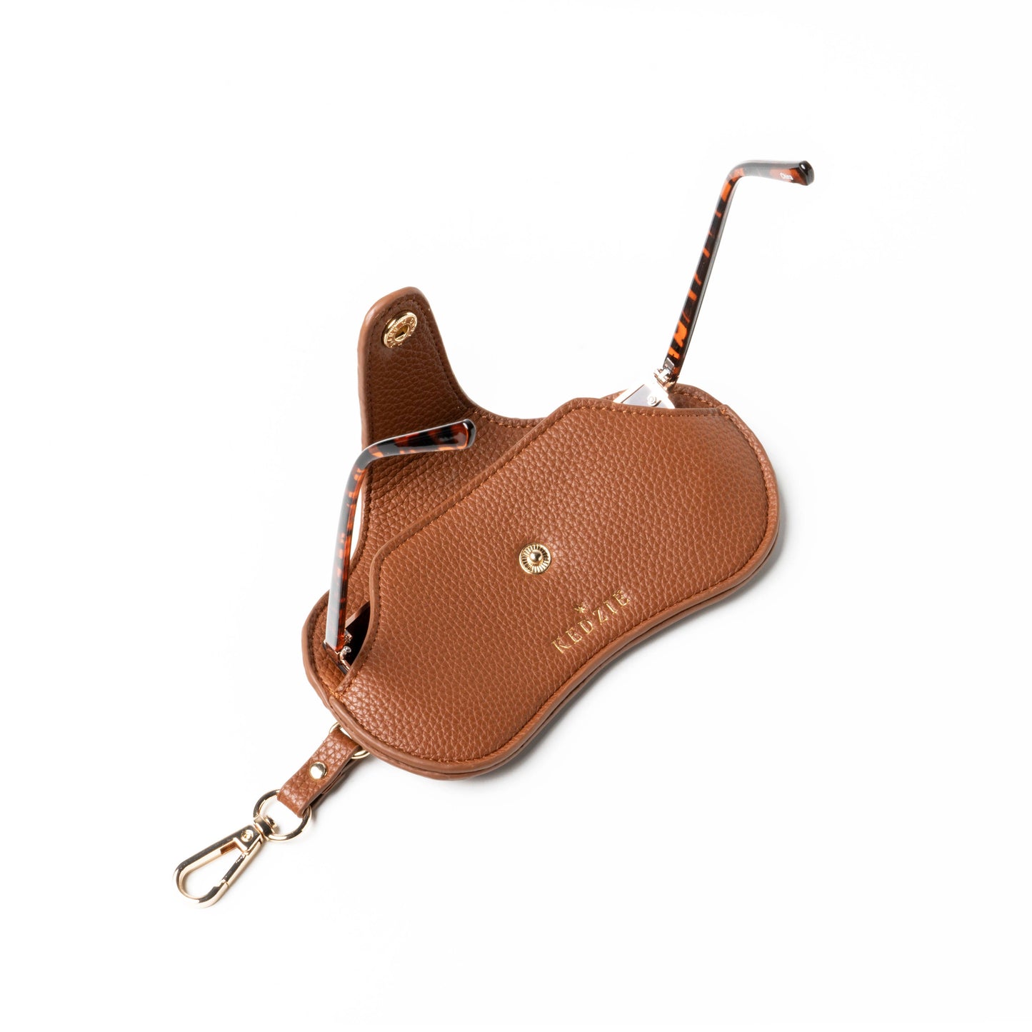 Kedzie Eclipse Eyewear Case Open Stock: Chestnut