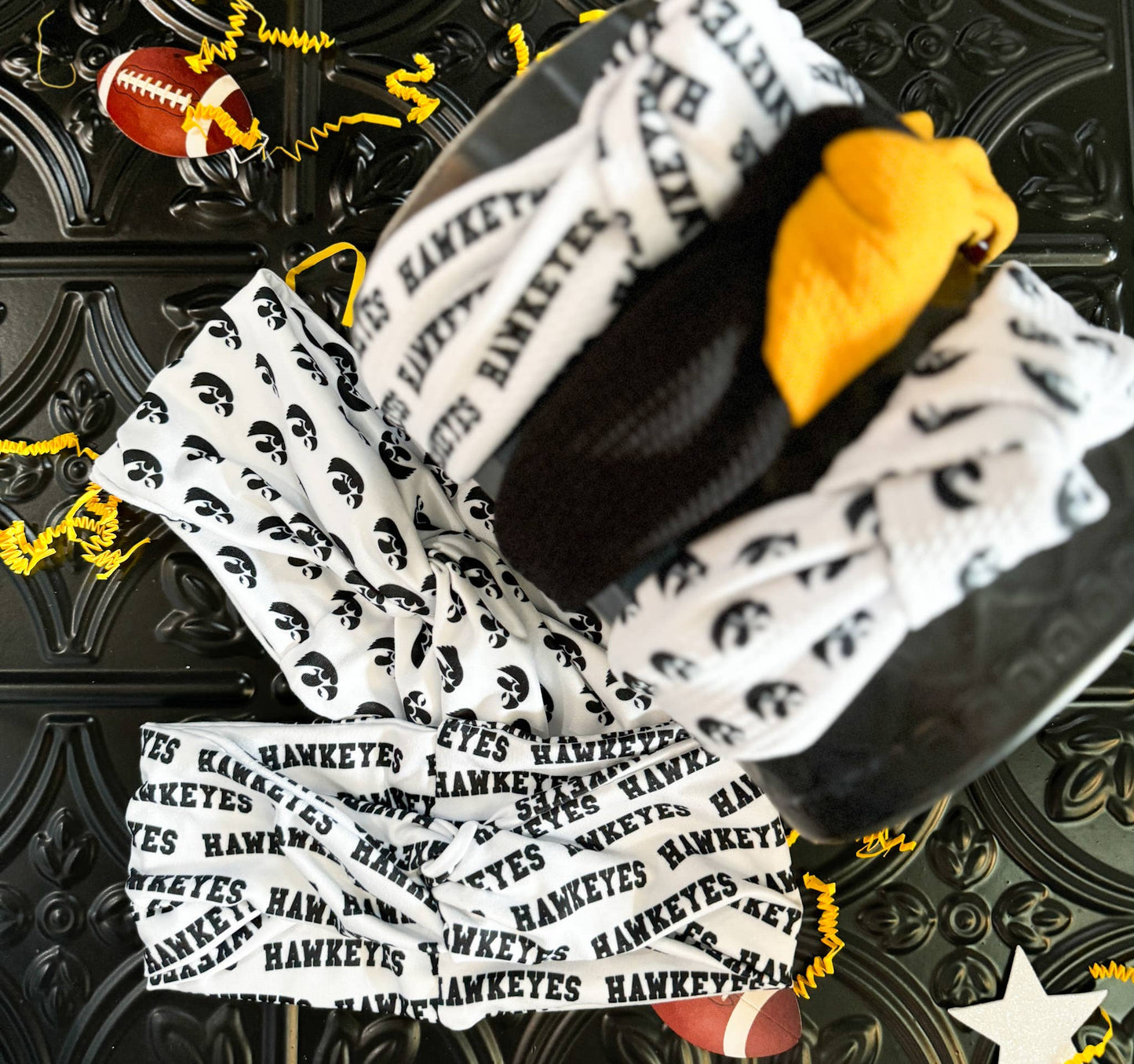 Hawkeyes Mascot Printed Turband Headband 