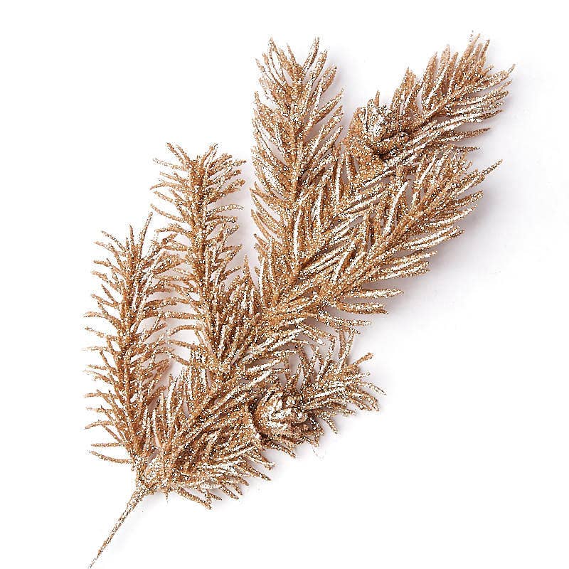 11-1/2"Gold Glittered Artificial Angel Pine Pick