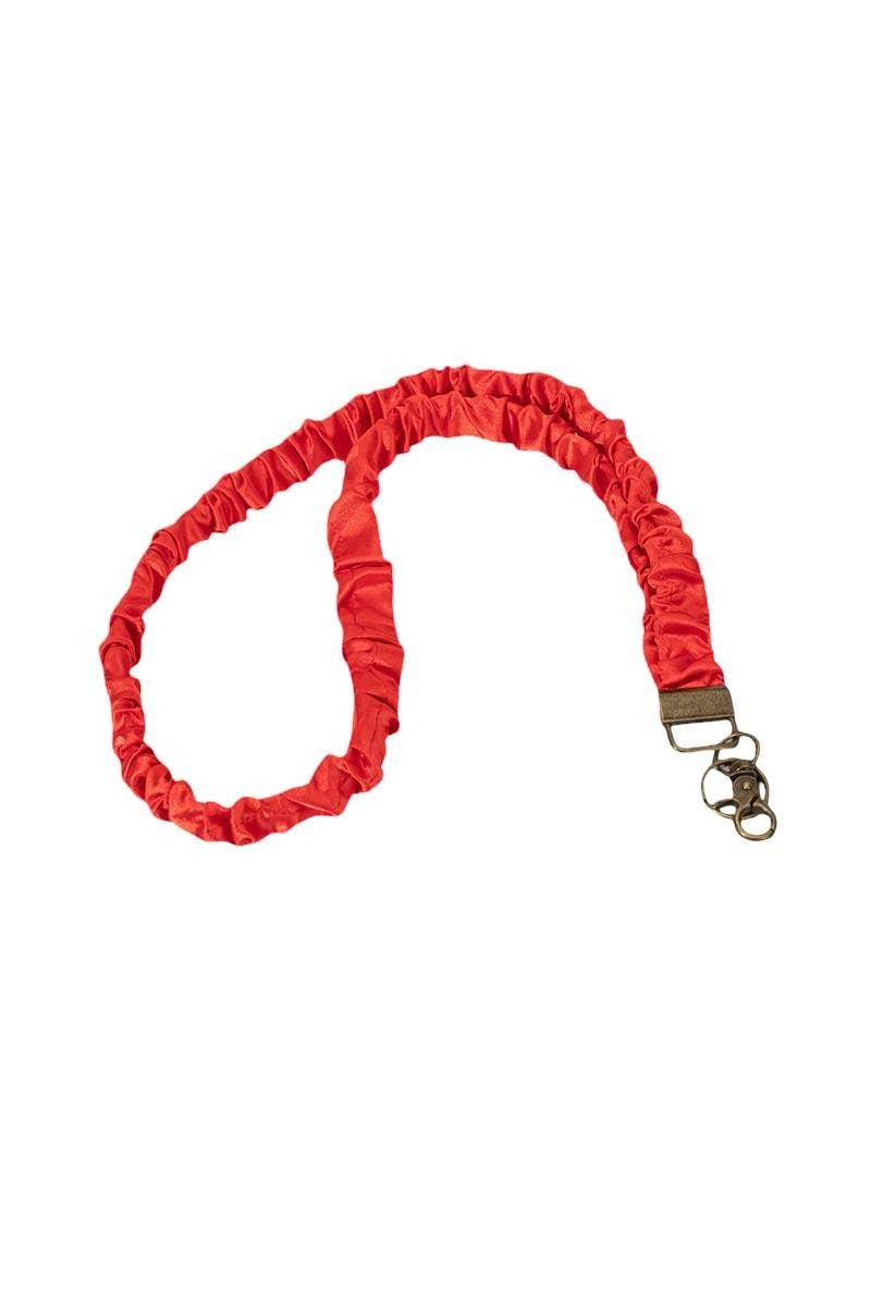 Trendy Scrunchie Lanyard: CHECKERED BLACK