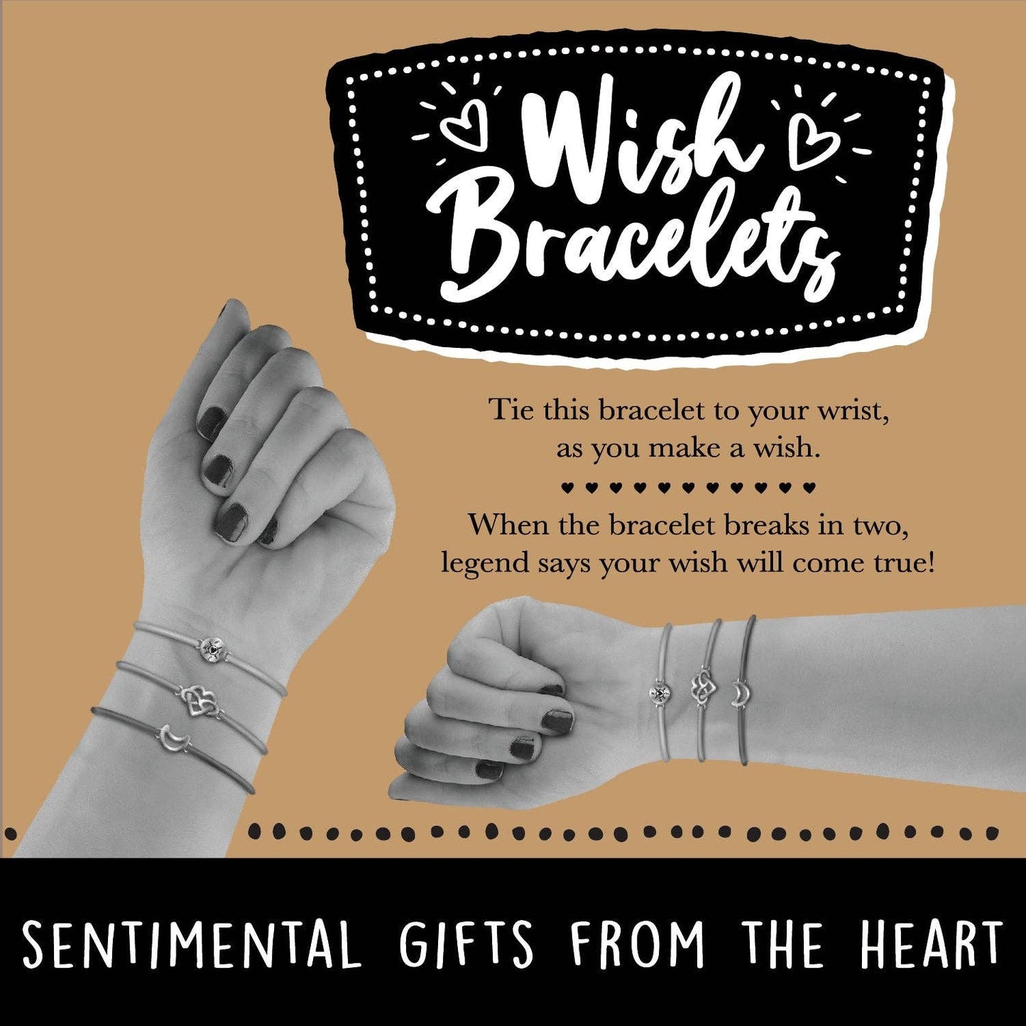 Wish Beaded Bracelet with Charm 2 Pc Assortment
