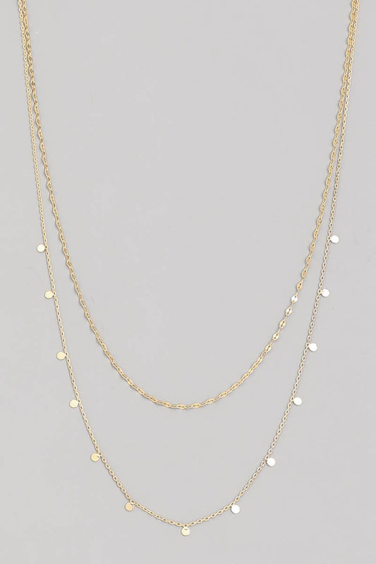 Dainty Layered Coin Choker Necklace: G