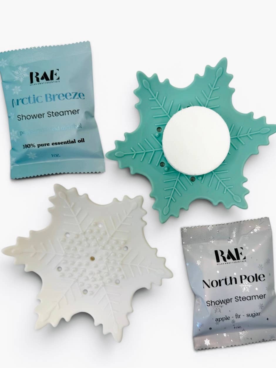 Mint Snowflake Shower Steamer Tray