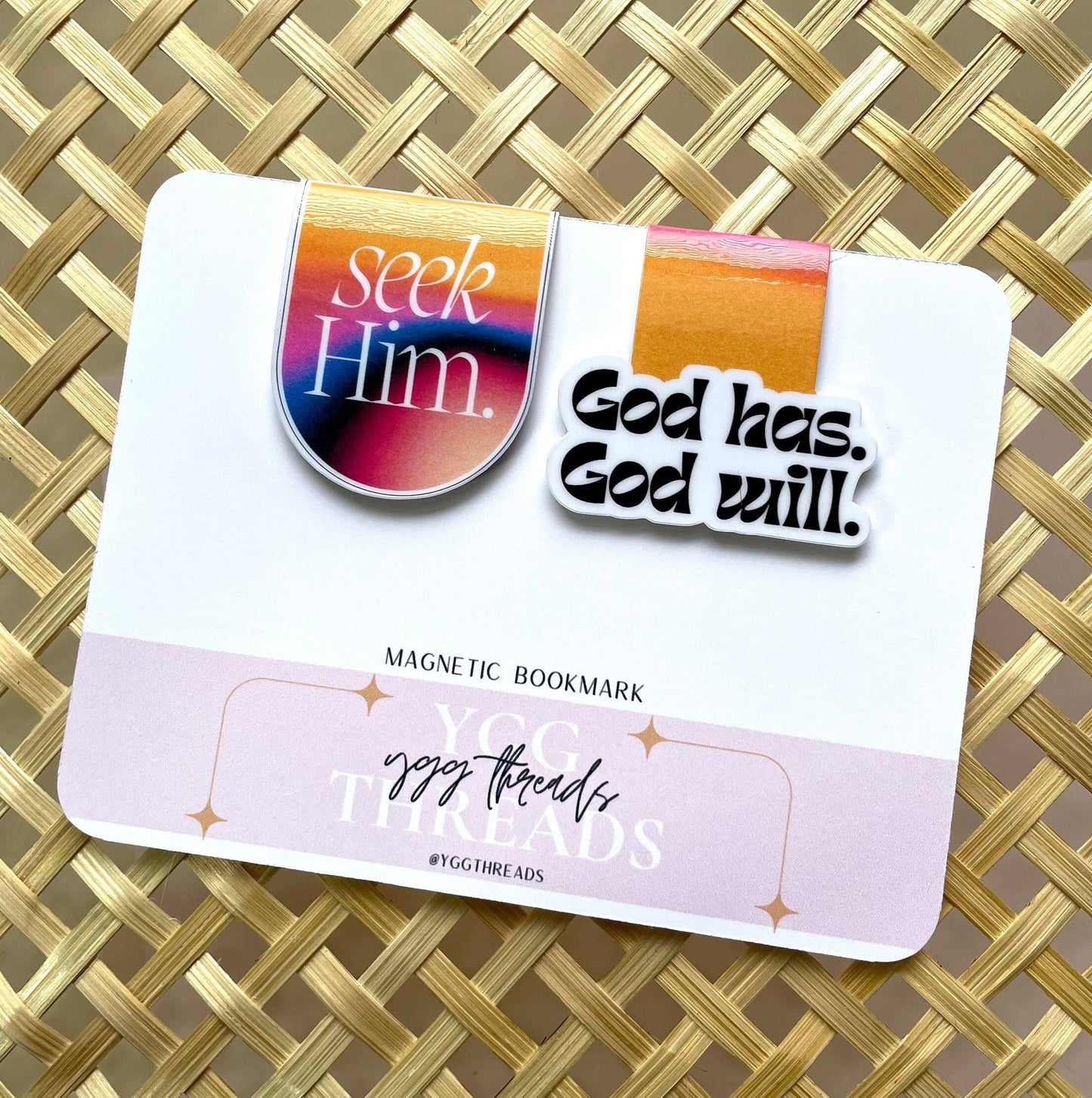 Seek Him Sunset God Faith Set | Magnetic Bookmark: Gloss / Seek Him sunset