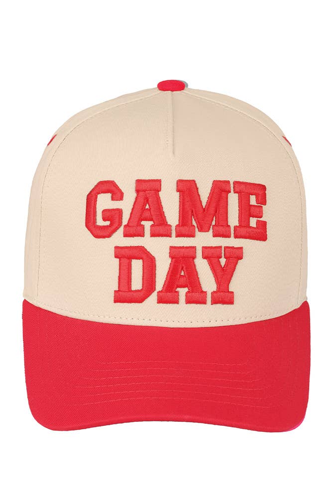 C.C GAME DAY Embroidered Cotton Baseball Cap: Purple