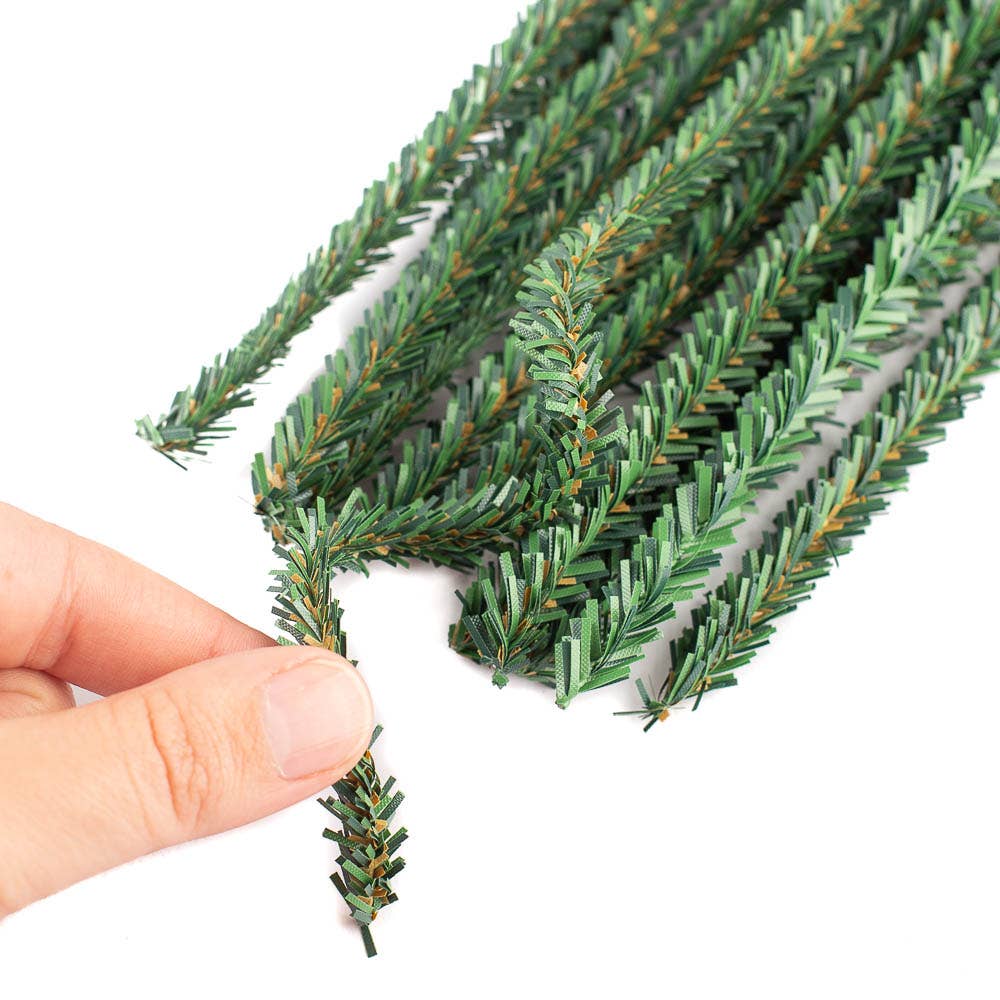 12" Artificial Canadian Pine Pipe Cleaners (12 Stems)