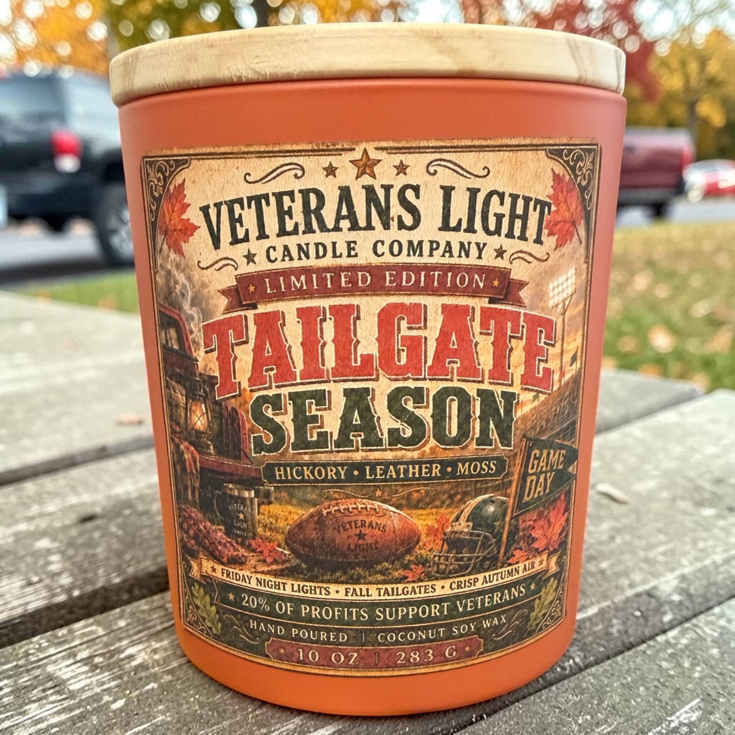 Tailgate Season| Hickory, Leather, Moss | Fall Football : 10 oz
