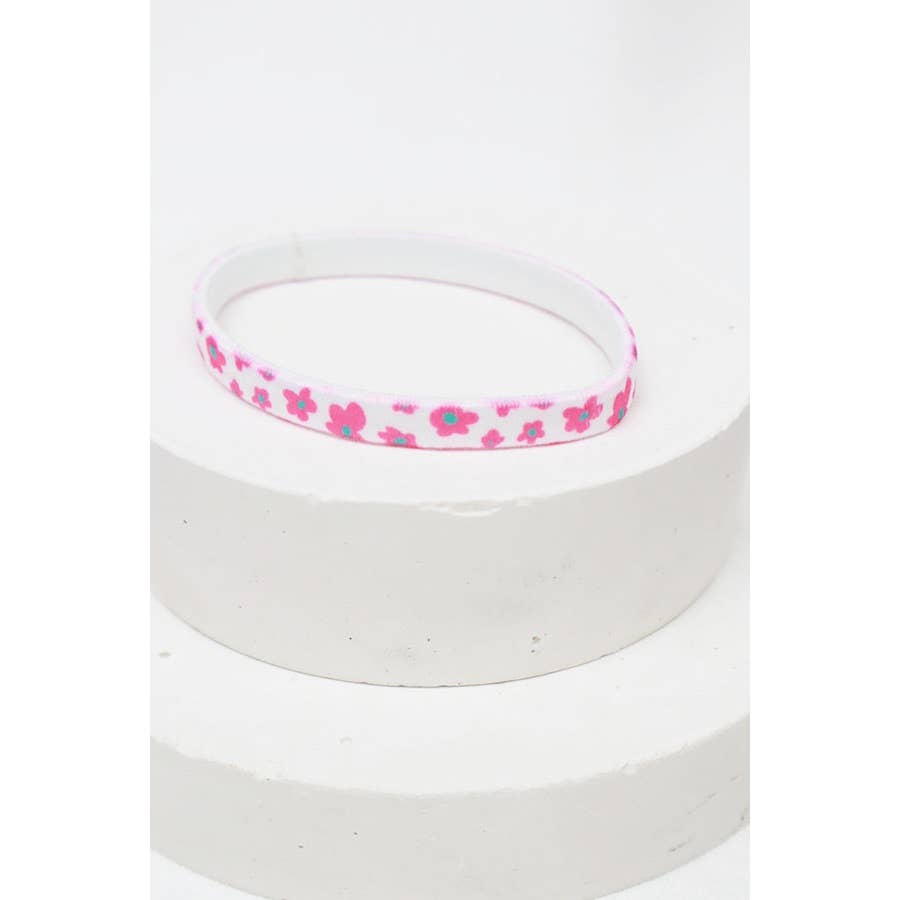 Flower Seamless Nylon Elastic Hair Ties