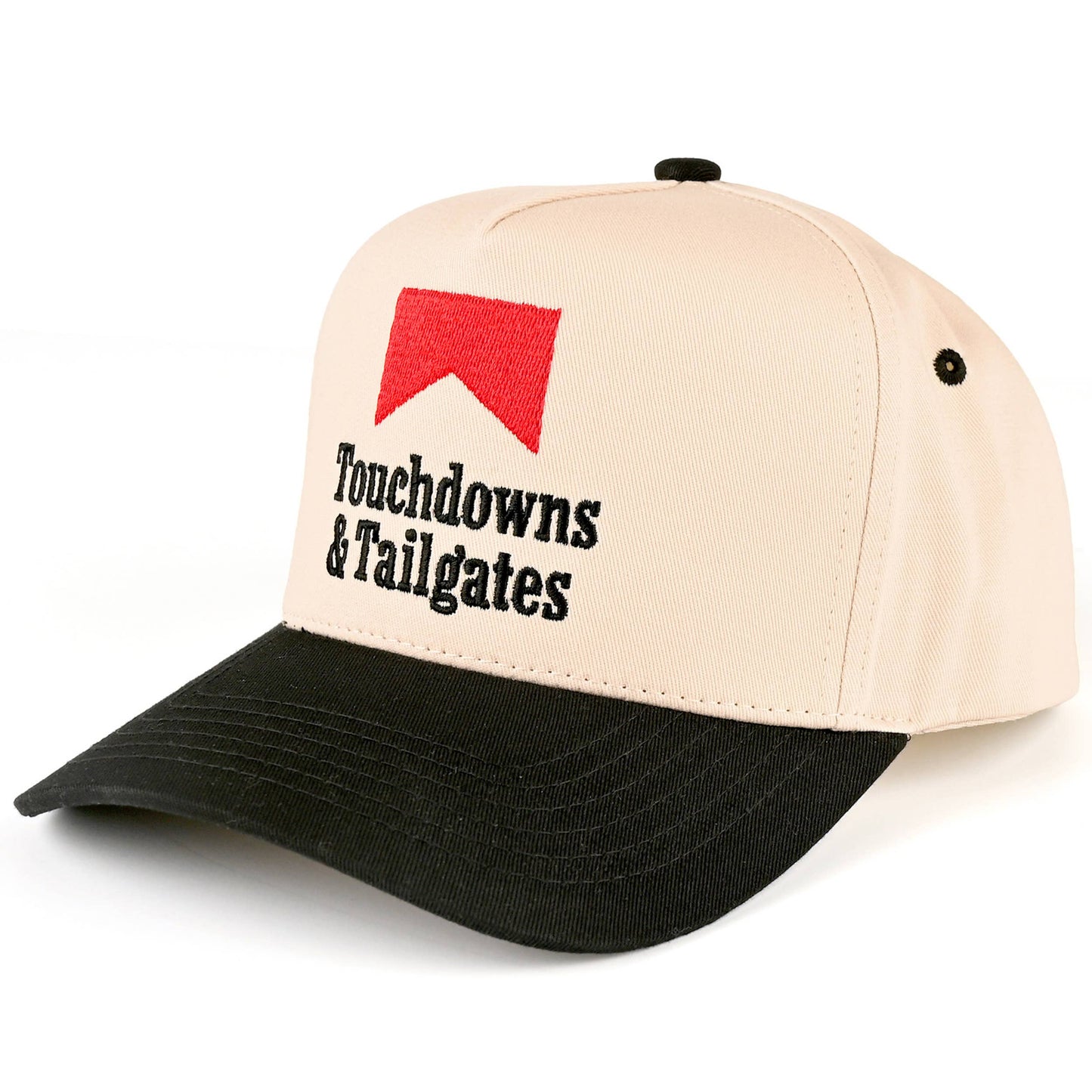 C.C TOUCHDOWNS TAILGATES Letter Trucker Cap: Black