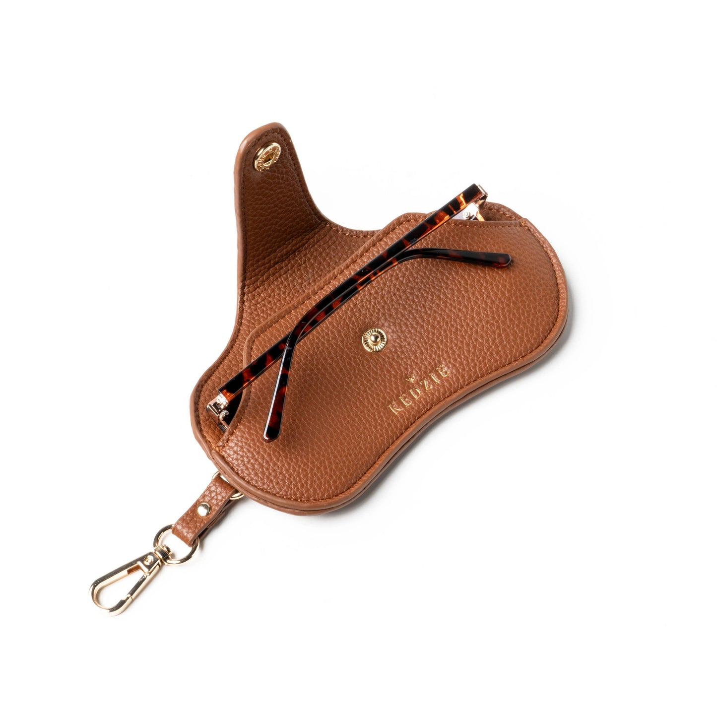Kedzie Eclipse Eyewear Case Open Stock: Chestnut