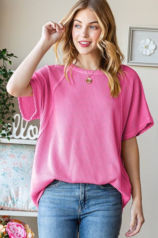 URBAN RIBBED TOP: LAVENDER