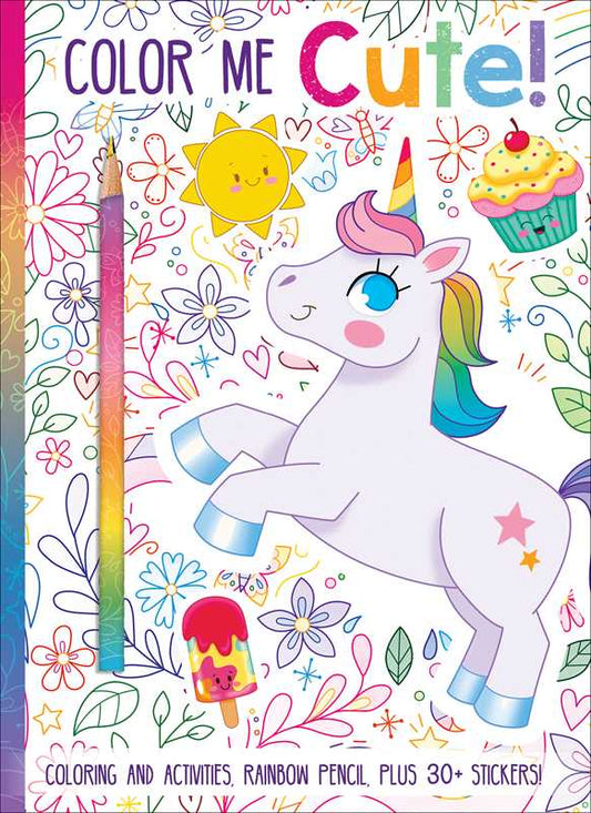 Color Me Cute! Coloring Book with Rainbow Pencil by: Paperback; 64 pages / English