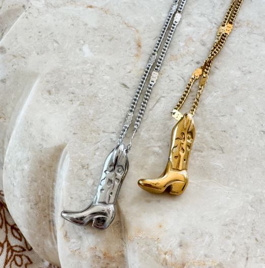 Wild Boot Charm Necklace