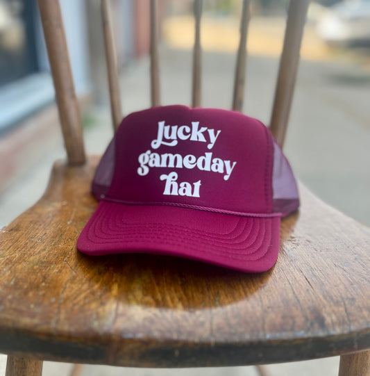 Maroon "Lucky Game Day" Trucker Hat