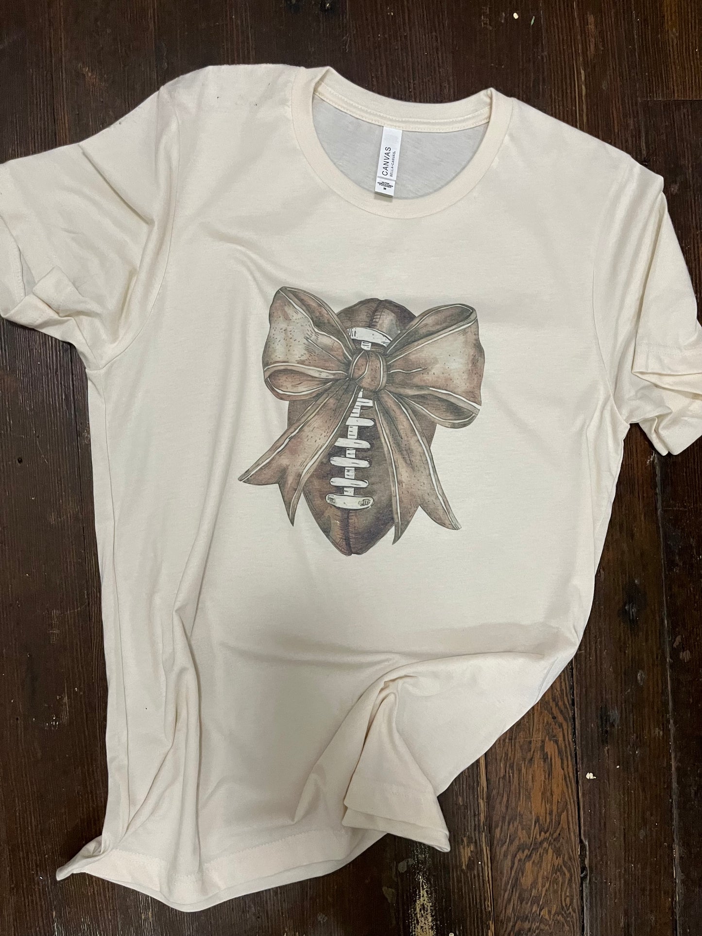 "Football Bow" Graphic Tee
