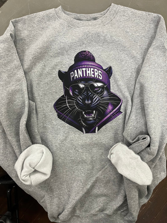 "Hatted Panther" Gildan Graphic Crewneck