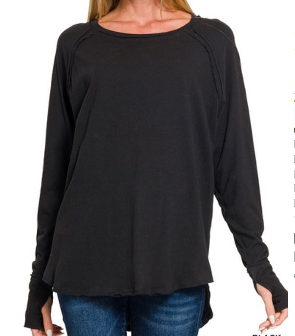 "Daisy" Raglan Thumb-hole Top