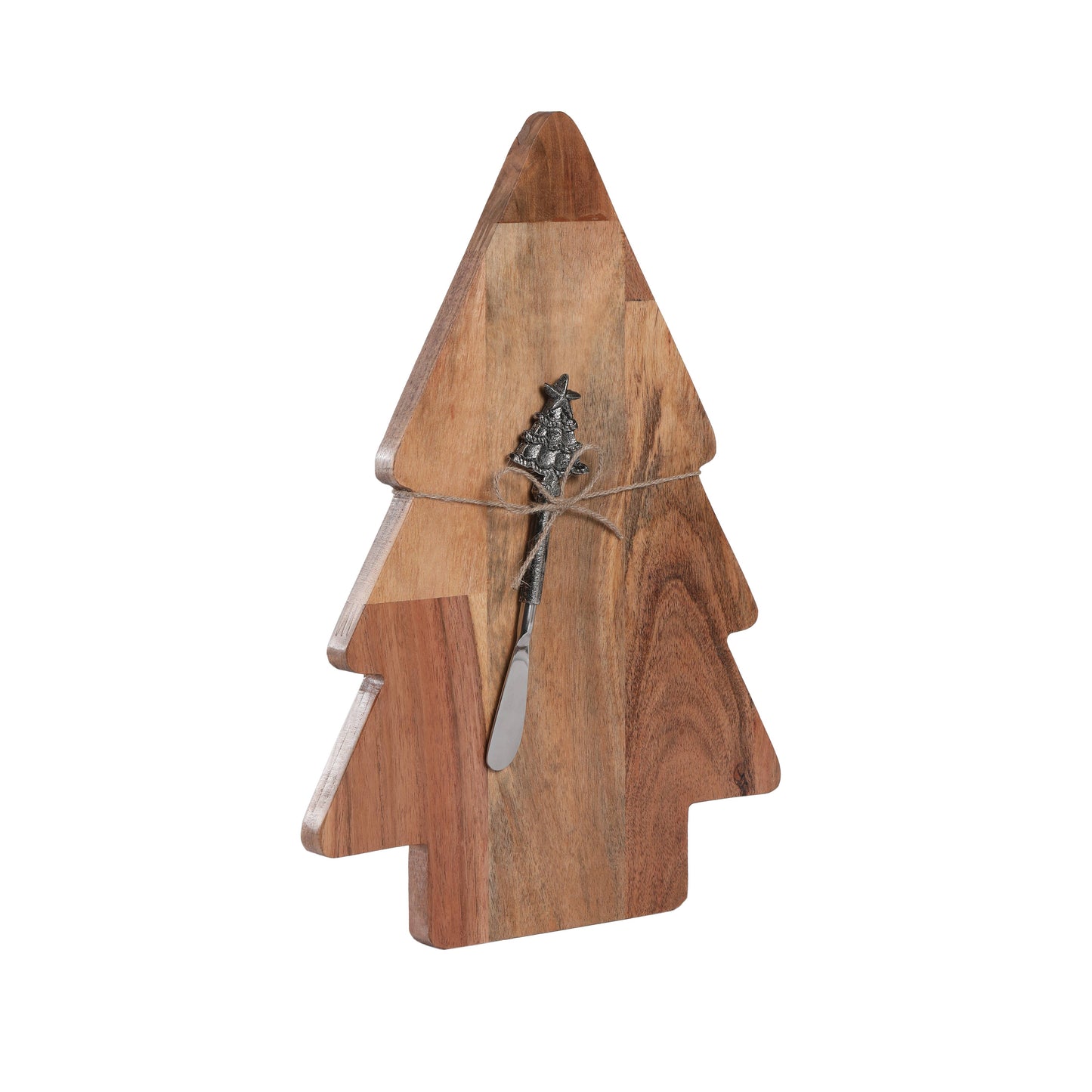 15.7" Gourmet Charcuterie Board Wooden Tree with Antique S