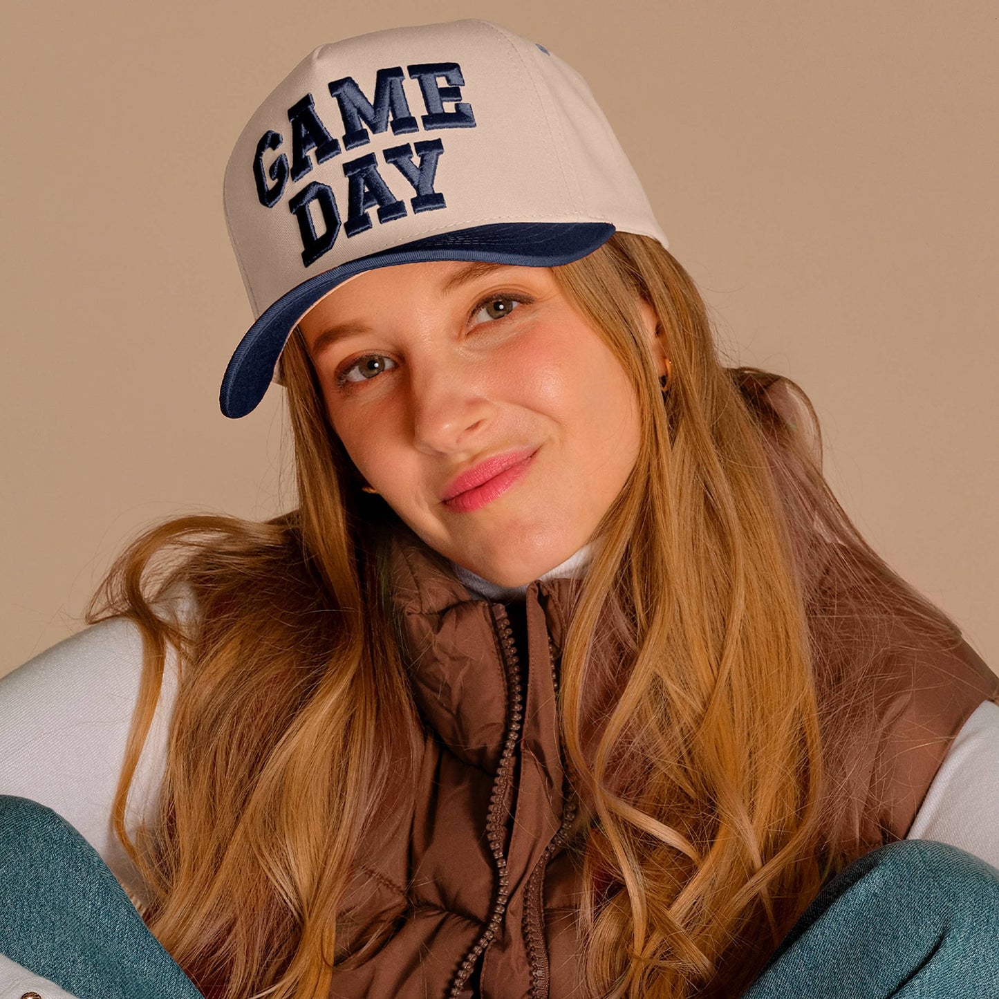 C.C GAME DAY Embroidered Cotton Baseball Cap: Purple
