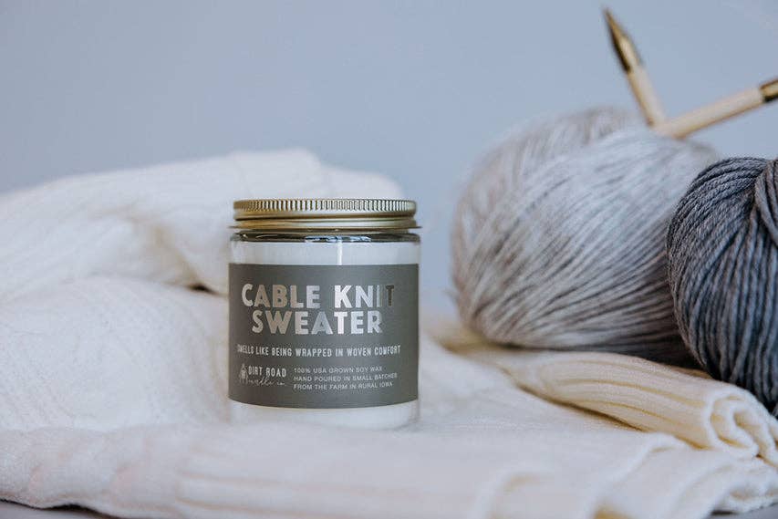 Cable Knit Sweater Candle: 16 oz Candle