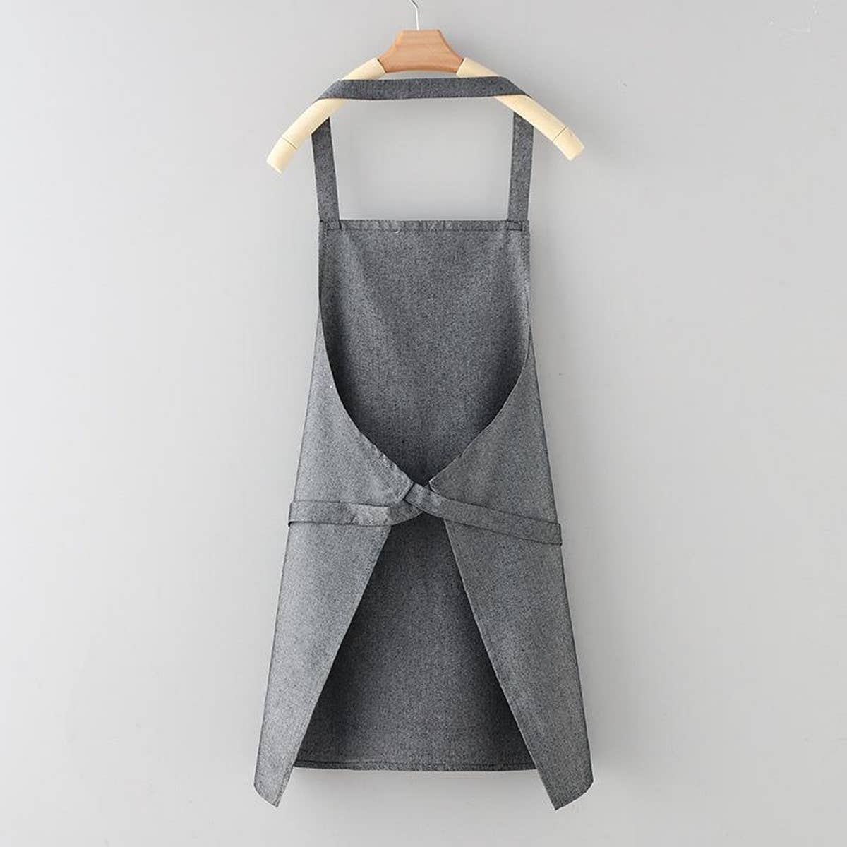SOLID COLOR THIN APRON WITH POCKETS  Red / (OS) 1