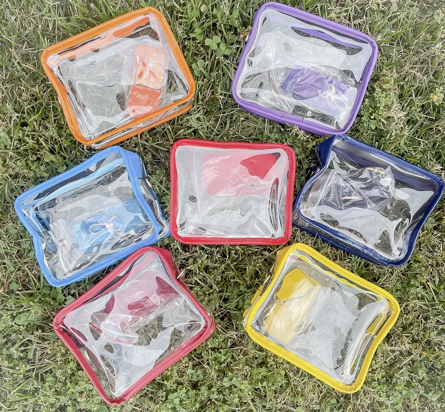 Game Day Clear Bag, Clear Gameday Purse, Clear PVC Bag: Yellow