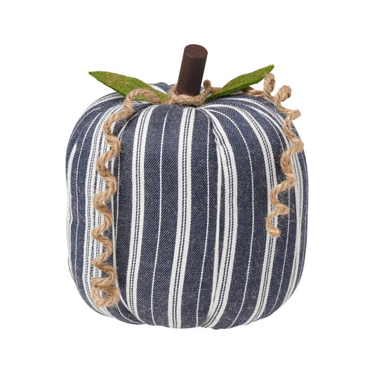 Lrg. Navy Striped Pumpkin