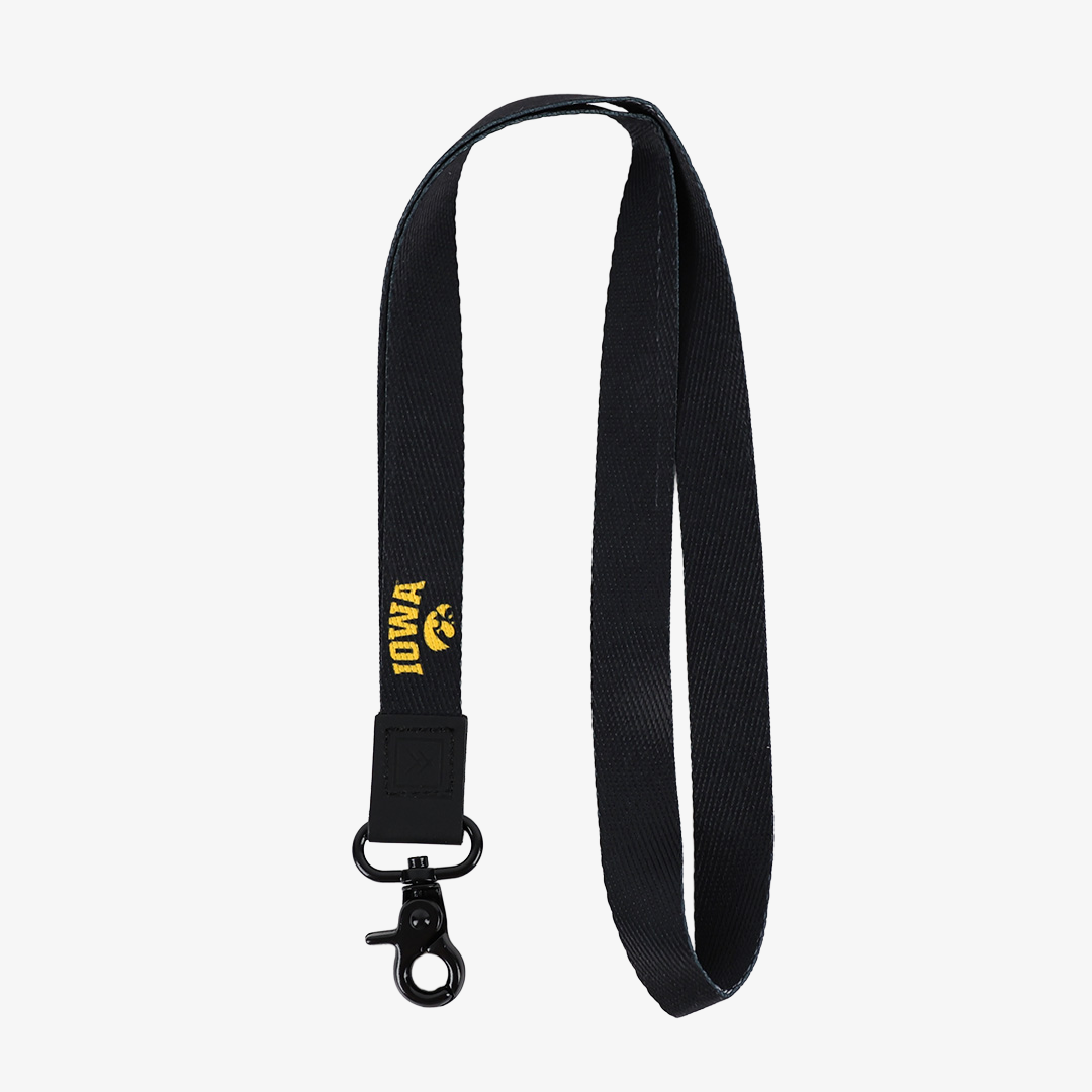 University of Iowa Black - Neck Lanyard: Multi-Color
